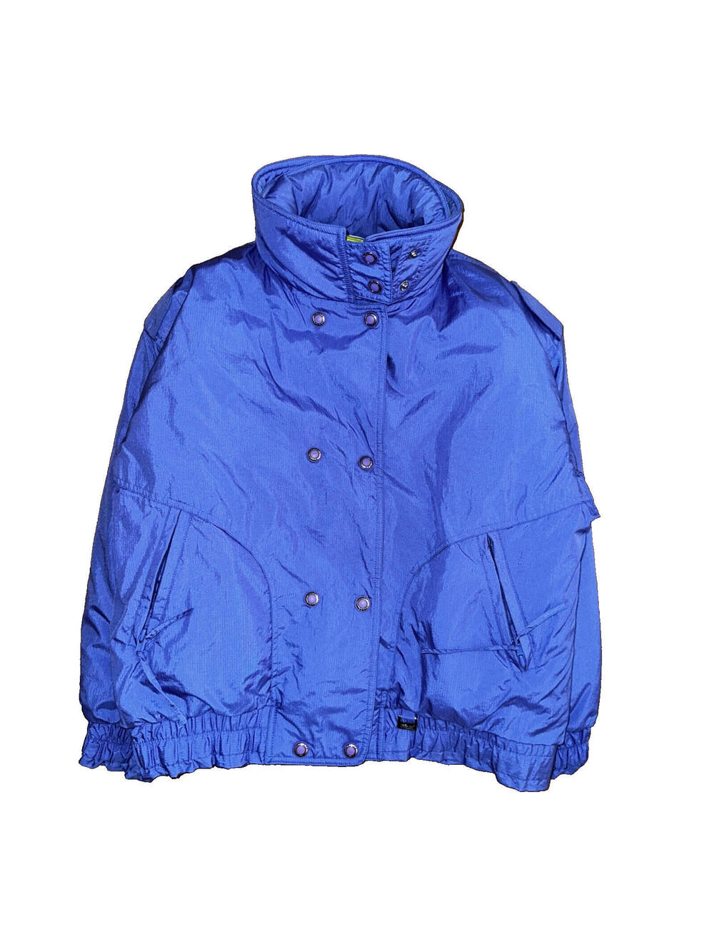 Vintage Forte Puffer Jacket Snow Ski Purple 80s Mock Collar Woman's Sz 10